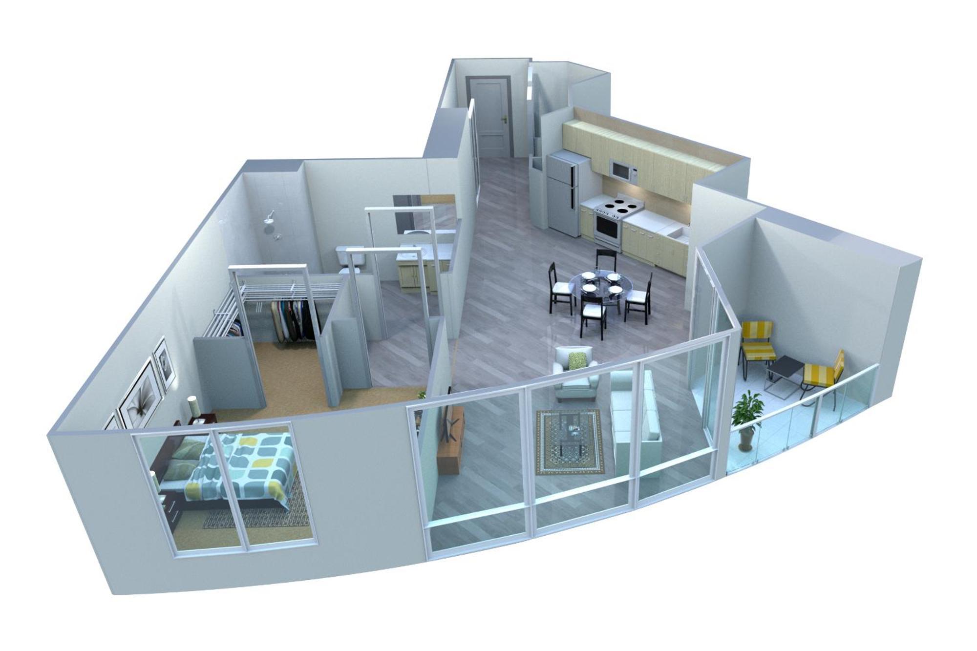 Placemakr Premier Sobro Nashville Exteriör bild 3D floor plan